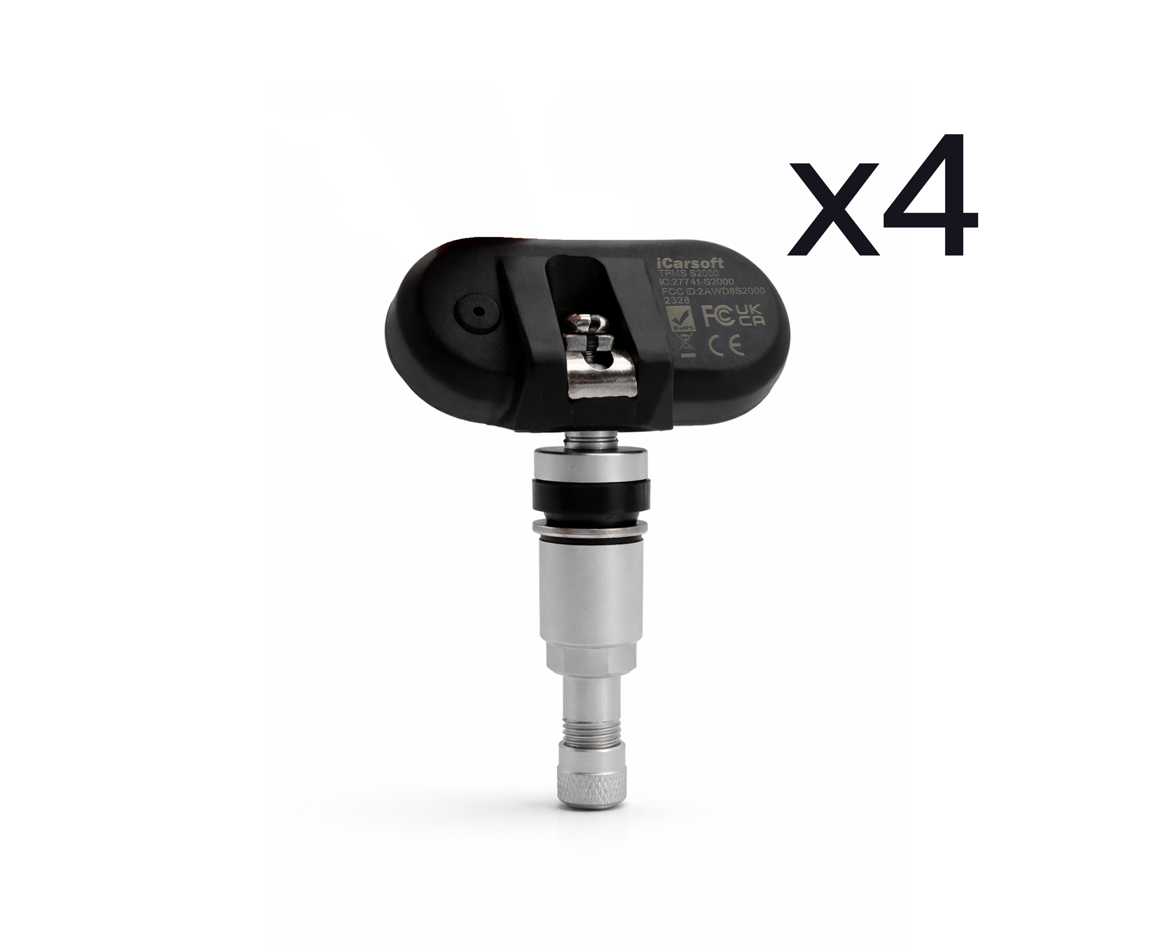 Lot de 4 valves avec capteurs de pression TPMS S2000 iCarsoft