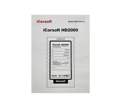Guide de démarrage rapide de la valise de diagnostic iCarsoft HD2000