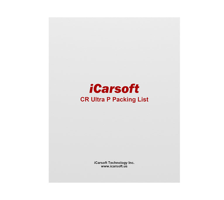Liste de colisage de la valise de diagnostic multimarque iCarsoft CR Ultra P