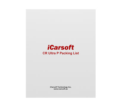Liste de colisage de la valise de diagnostic multimarque iCarsoft CR Ultra P