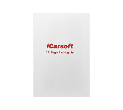 Document de liste de colisage papier pour la valise de diagnostic iCarsoft CR Eagle
