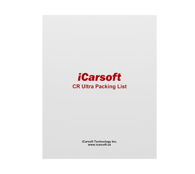 Document de liste de colisage pour la valise de diagnostic iCarsoft CR Ultra