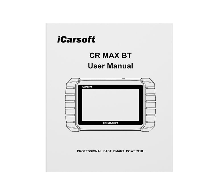 Couverture du manuel d utilisation de la valise diagnostic icarsoft cr max bt