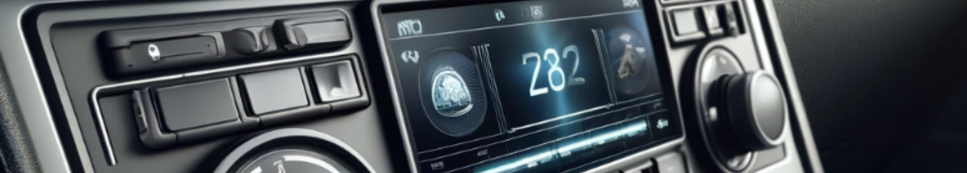 Écran tactile de tableau de bord moderne affichant les données de diagnostic de la voiture