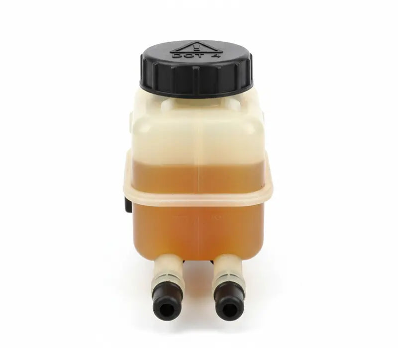 Réservoir de liquide de frein de voiture en plastique translucide avec bouchon noir DOT 4