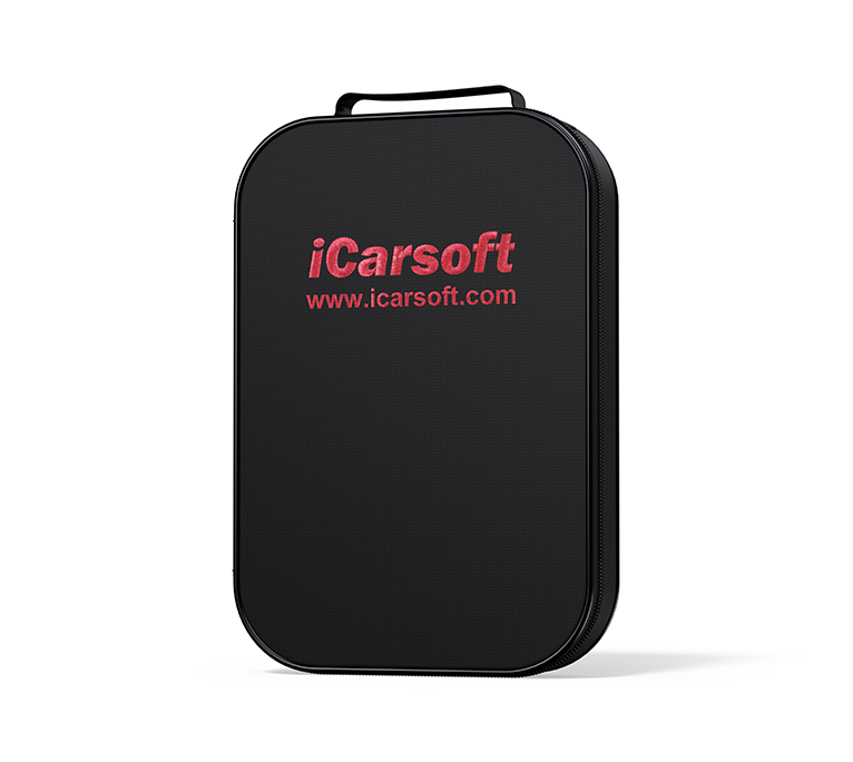 Housse de protection noire avec logo rouge iCarsoft pour valise de diagnostic CR Elite