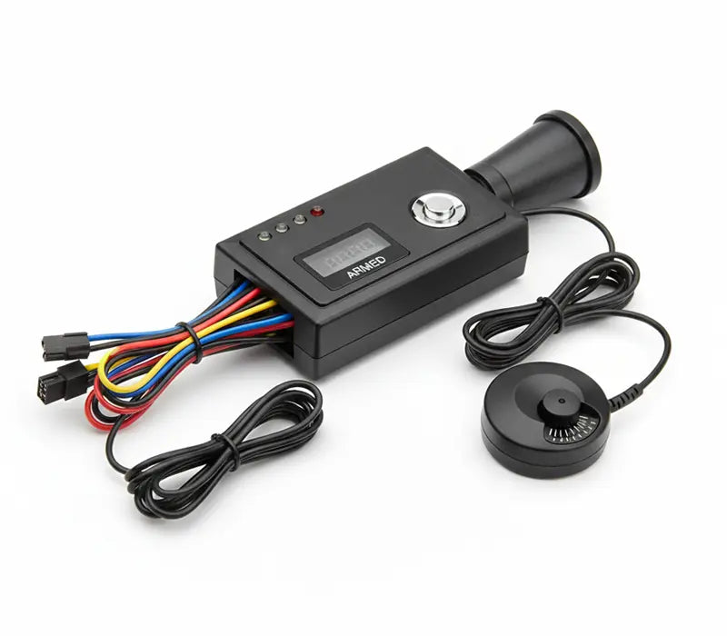 Boîtier de commande noir pour système d alarme et anti démarrage de voiture avec câblage