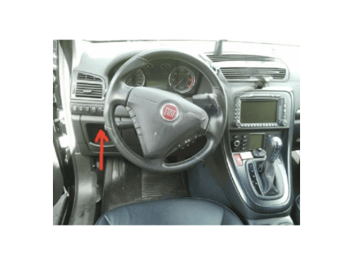 Plan de l habitacle et du tableau de bord d une Fiat Croma 2 pour diagnostic auto