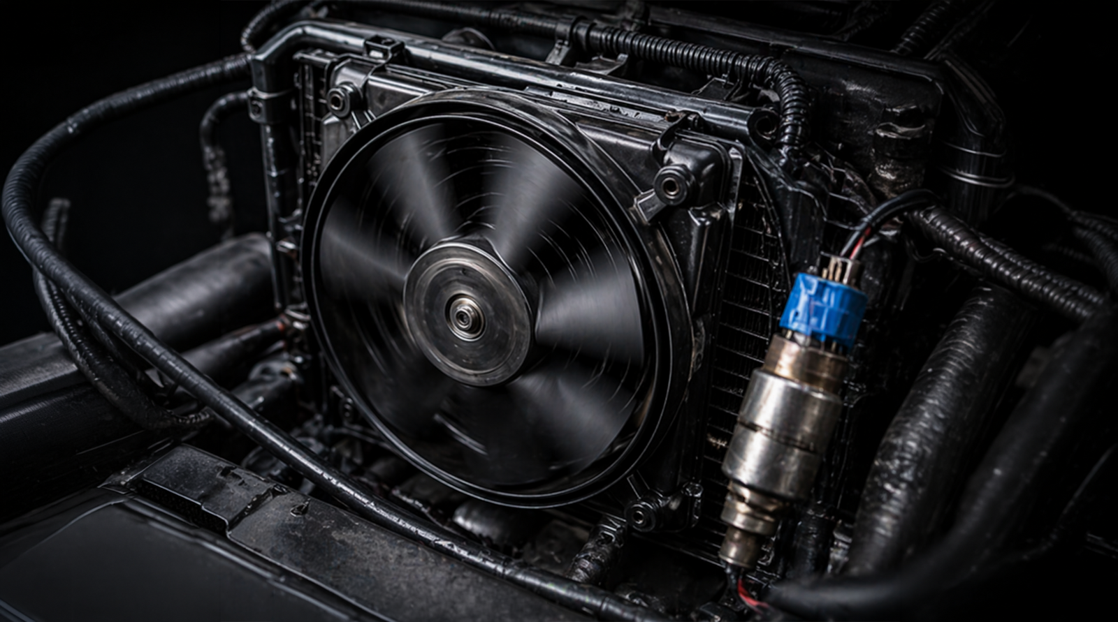 Test de l actionneur de ventilateur de radiateur de voiture en marche