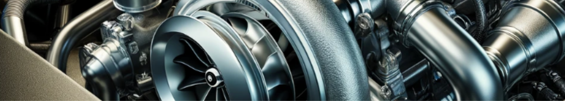 Gros plan sur un turbocompresseur haute performance de moteur de voiture