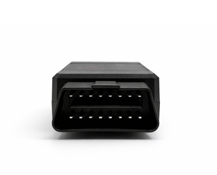 Vue de face de la prise OBD noire du module VAG Drive Box iCarsoft