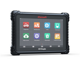 Valise de diagnostic multimarque iCarsoft CR Eagle affichant son menu principal en francais