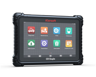 Valise de diagnostic multimarque iCarsoft CR Eagle affichant son menu principal en francais