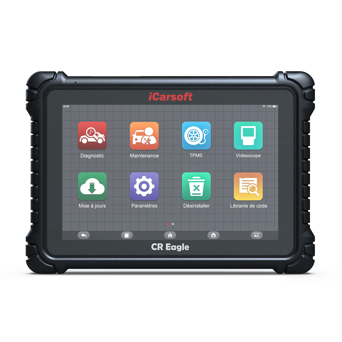 Interface en français de la valise de diagnostic multimarque iCarsoft CR Eagle