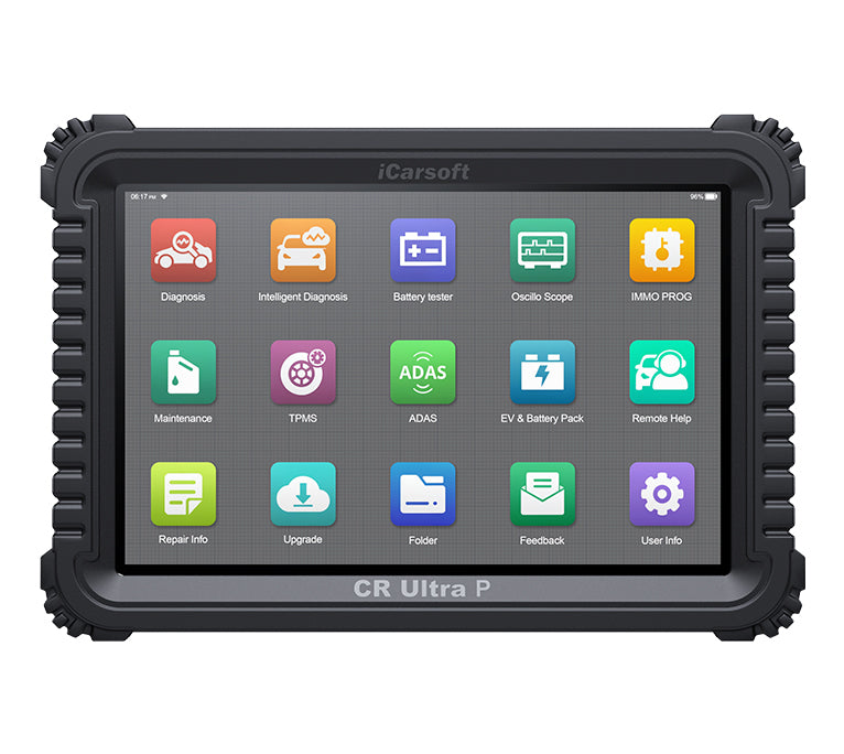 Valise de diagnostic multimarque professionnelle iCarsoft CR Ultra P avec son ecran tactile