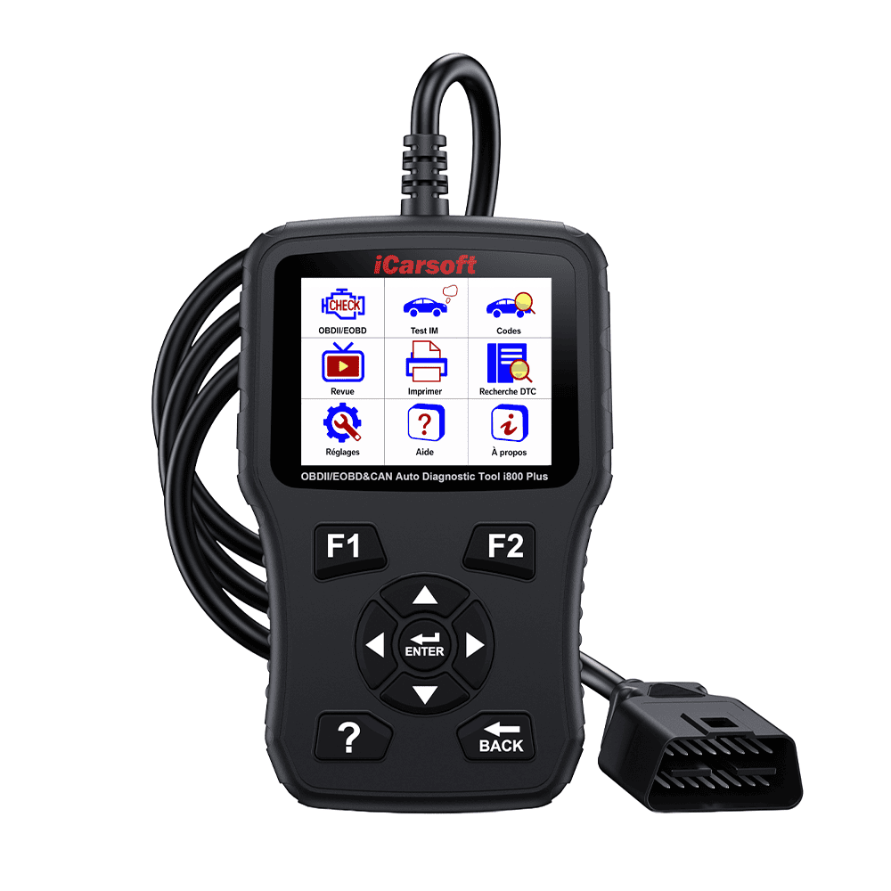 Boitier de diagnostic auto multimarque iCarsoft i800 Plus avec son cable OBD2
