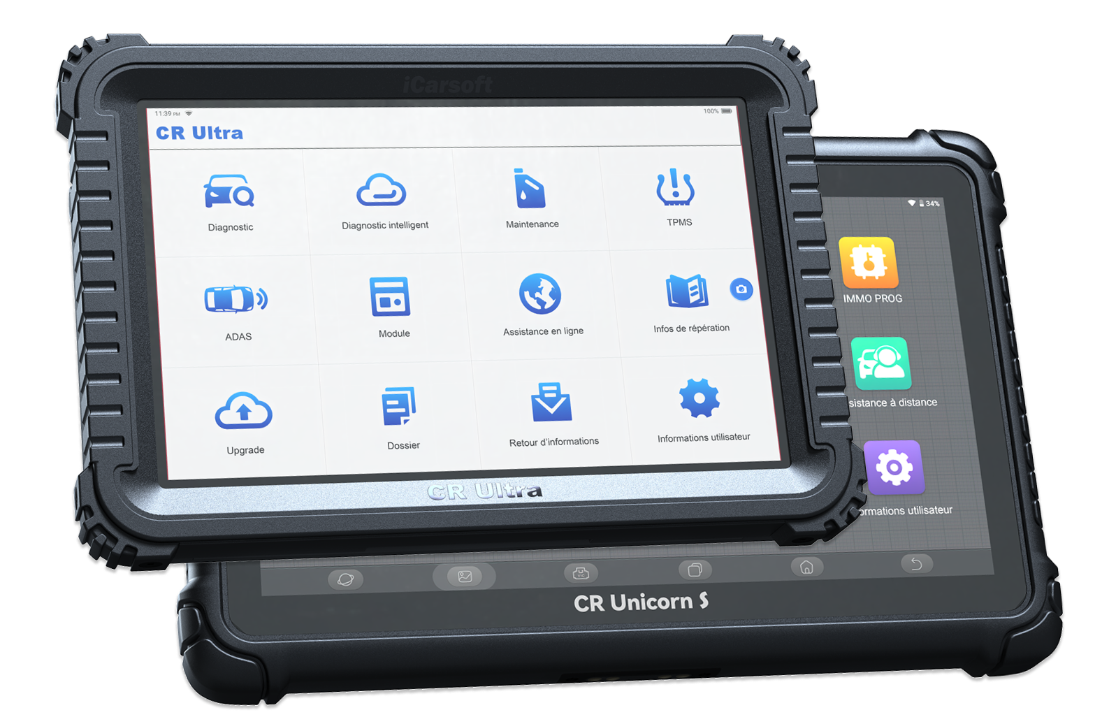 Comparatif des valises de diagnostic multimarques professionnelles iCarsoft CR Ultra et CR Unicorn S